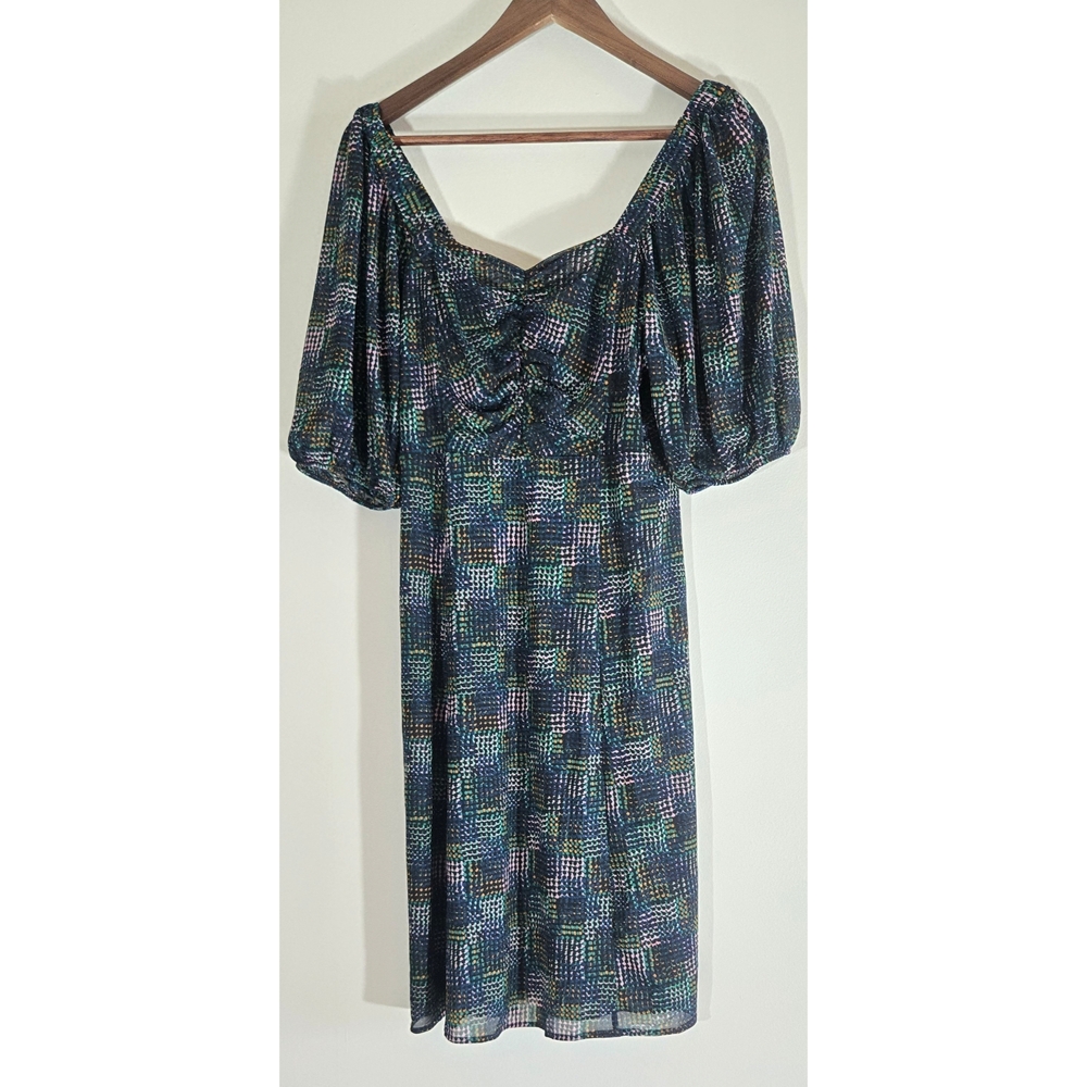 Cabi Multi Color Ruched Front Dress Sz S  Super Nice